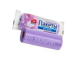 Мешки для мусора 35 л, ароматизированные, сиреневые, в рулоне 20 шт., ПНД, 12 мкм, 560х530 мм, GRIFON Полевые Цветы, 100-034 в Саратове