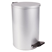 Ведро для мусора с педалью, усиленное, Титан, 10 л, серое, оцинкованная сталь в Саратове