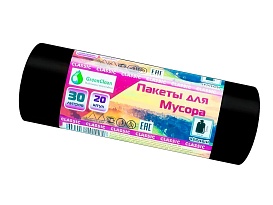Мешки для мусора 30 л, черные, в рулоне 20 шт., ПНД, 7 мкм, 600х500 мм, MIRPACK Classik, 302040 в Саратове Мешки для мусора 30 л, черные, в рулоне 20 шт., ПНД, 7 мкм, 600х500 мм, MIRPACK Classik, 302040 в Саратове