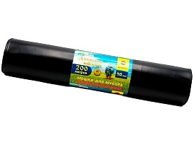 Мешки для мусора 200 л, ароматизированные, черные, в рулоне 10 шт., ПВД, 100 мкм, 1200х800 мм, Добрыня, Dob20010black в Саратове Мешки для мусора 200 л, ароматизированные, черные, в рулоне 10 шт., ПВД, 100 мкм, 1200х800 мм, Добрыня, Dob20010black в Саратове