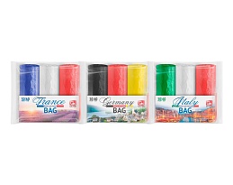 Мешки для мусора 30 л, ассорти, в рулоне 20 шт., ПНД, 9 мкм, 600х500 мм, GRIFON Триколор, 101-024 в Саратове