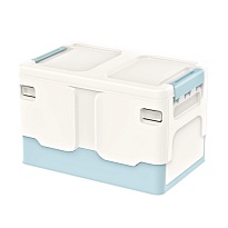 Ящик пластиковый складной белый, дно голубое, 370х240х240 мм в Саратове