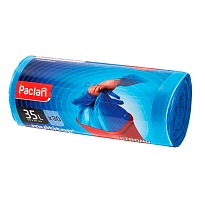 Мешки для мусора 35 л, с ушками, синие, в рулоне 30 шт., ПНД, 10,5 мкм, 640х500 мм, PACLAN Multitop, 600819 в Саратове