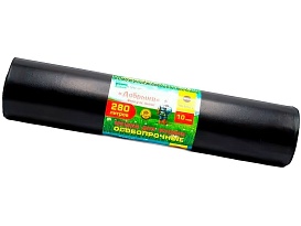 Мешки для мусора 280 л, ароматизированные, черные, в рулоне 10 шт., ПВД 110 мкм, 1400х930 мм, Добрыня, Dob28010black в Саратове Мешки для мусора 280 л, ароматизированные, черные, в рулоне 10 шт., ПВД 110 мкм, 1400х930 мм, Добрыня, Dob28010black в Саратове