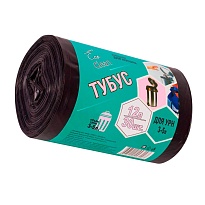 Мешки для мусора 12 л, черные, в рулоне 30 шт., ПНД, 6 мкм, 550х320 мм, Концепция Быта Tubus, 604936 в Саратове