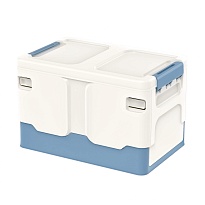 Ящик пластиковый складной белый, дно синее, 370х240х240 мм в Саратове Ящик пластиковый складной белый, дно синее, 370х240х240 мм в Саратове