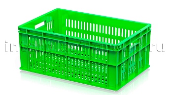 Ящик для молока, мяса, овощей и фруктов большая перфорация дно перфорированное светло-зеленый в Саратове