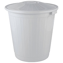 Мусорный бак с крышкой 50 л серый 50 серый в Саратове