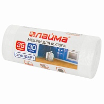 Мешки для мусора 35 л, белые, в рулоне 30 шт., ПНД, 6 мкм, 550х480 мм, LAIMA, 605538 в Саратове Мешки для мусора 35 л, белые, в рулоне 30 шт., ПНД, 6 мкм, 550х480 мм, LAIMA, 605538 в Саратове