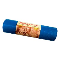 Мешки для мусора 100 л, с завязками, синие, в рулоне 10 шт., ПВД, 40 мкм, 840х670 мм, Концепция Быта Vitalux, 604933 в Саратове Мешки для мусора 100 л, с завязками, синие, в рулоне 10 шт., ПВД, 40 мкм, 840х670 мм, Концепция Быта Vitalux, 604933 в Саратове