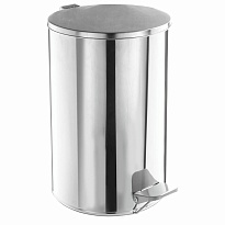 Ведро для мусора с педалью, усиленное, ТИТАН, 10 л, кольцо под мешок, нержавеющая сталь, хром в Саратове Ведро для мусора с педалью, усиленное, ТИТАН, 10 л, кольцо под мешок, нержавеющая сталь, хром в Саратове